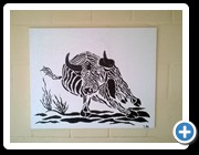 Zebra-Stier fertig.