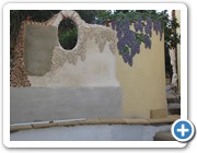 Terrassenwand von der Poolseite
