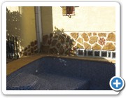 Poolrandverblendung am Haus